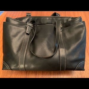 Coach Black Leather Tote